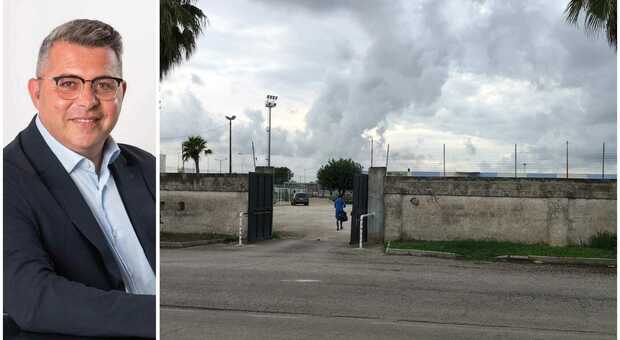 Il presidente Cosimo Valente e il campo di Torre Santa Susanna (foto Max Frigione)