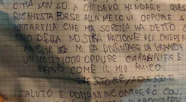 La letterina di Natale di Giovanni, bimbo di 9 anni: non chiede giochi ma più poliziotti per "proteggere Foggia"