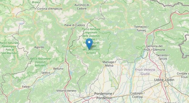 Terremoto di 3.1 in Friuli, epicentro nell'abitato di Claut: «Sentito da Belluno a Udine»