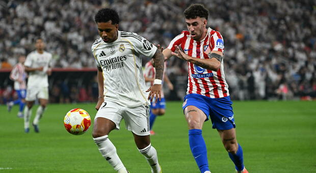 Atletico-Real Madrid 1-2, top e flop: Valverde (8) cecchino, Rodrygo (7,5) che classe, Sorloth (7) tiene vivo il derby