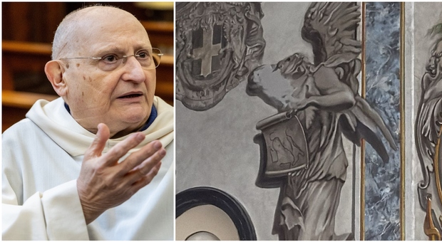 Angelo con il volto di Giorgia Meloni rimosso dalla Basilica di San Lorenzo in Lucina, il parroco: «Troppi visitatori, impossibile fare la messa» Angelo con il volto di Giorgia Meloni rimosso dalla Basilica di San Lorenzo in Lucina, il parroco: «Troppi visitatori, impossibile fare la messa»