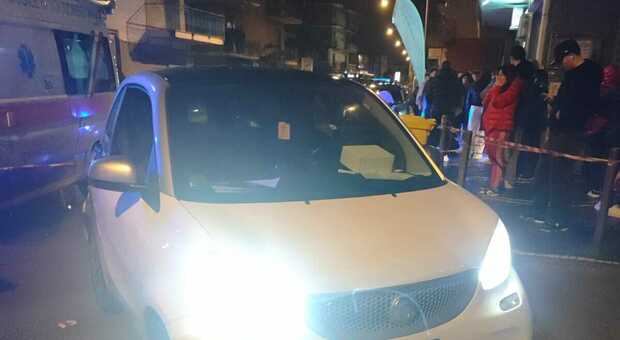 L'auto sulla quale viaggiavano il morto e il ferito