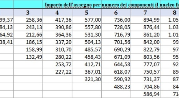 immagine Assegno unico familiare, i nuovi importi 2026