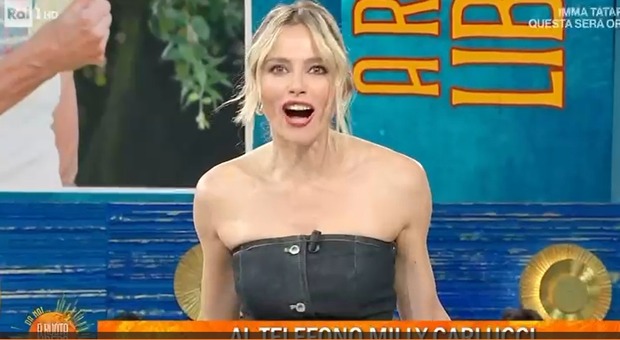 Milly Carlucci sorprende Francesca Fialdini in diretta: «Ti voglio tra i magnifici sette di Canzonissima»