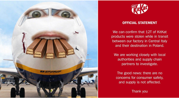  KitKat, il giallo del camion rubato con 413mila barrette: Nestlé smentisce il ritrovamento, ma il furto è un successo di marketing 