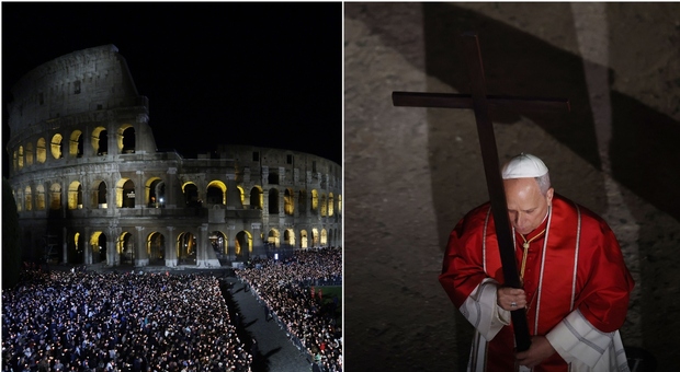  Via Crucis stasera al Colosseo: Papa Leone XIV porta la croce in tutte le stazioni (per la prima volta da Paolo VI) 