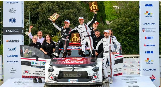 La Ypsilon trionfa sull'asfalto della Croazia nella categoria Rally 2 con Yohan Rossel