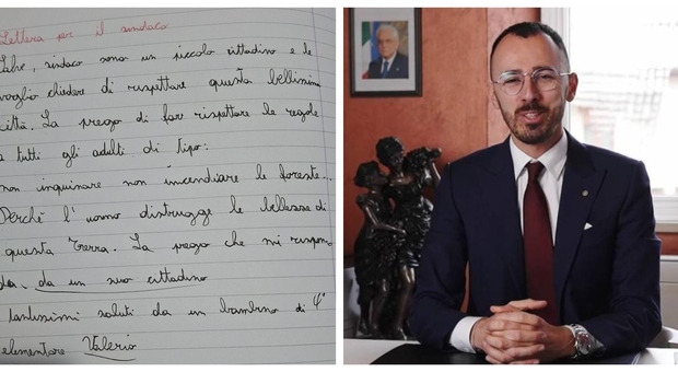 Valerio, alunno della quarta elementare, scrive al sindaco di Matelica: &laquo;Faccia rispettare le regole, come non non inquinare&raquo;. La replica di Cingolani
