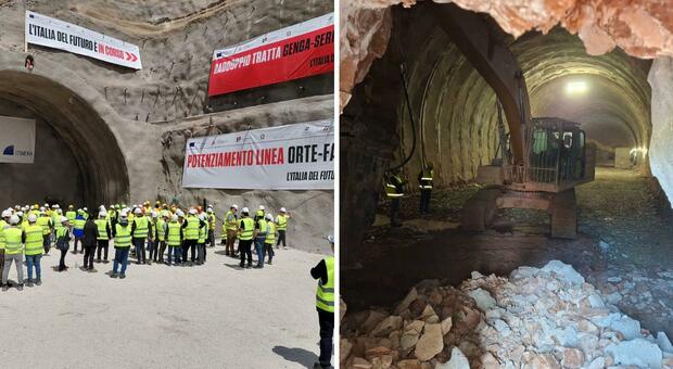Orte-Falconara, avanti con il potenziamento della ferrovia: abbattuto a Genga il diaframma della galleria Valtreara