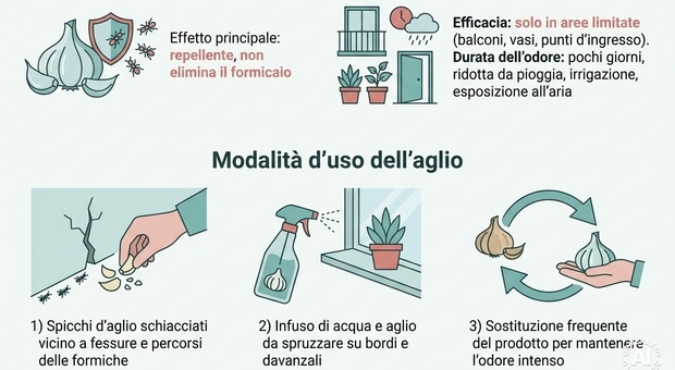 immagine «Invasione di formiche in casa o sul balcone? Ecco il segreto per liberarsene: basta uno spicchio di aglio»