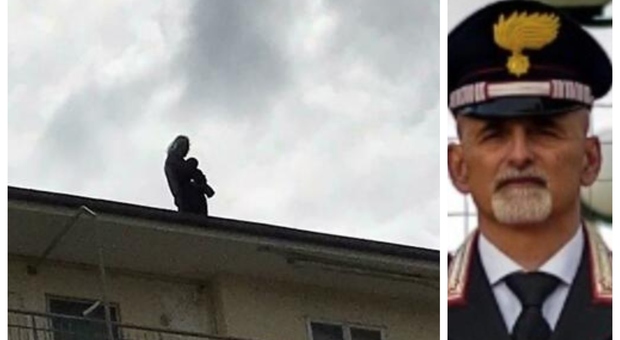 Porto Recanati choc, disperato minaccia di buttarsi dal settimo piano. Il comandante De Giorgi sale sul tetto e lo salva dopo 5 ore di trattative