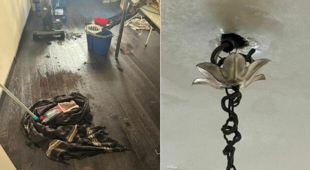 Casa distrutta dai vicini, la proprietaria: &laquo;Hanno rattoppato le tubature rotte con lo scotch, scendevano litri di acqua dai lampadari&raquo;
