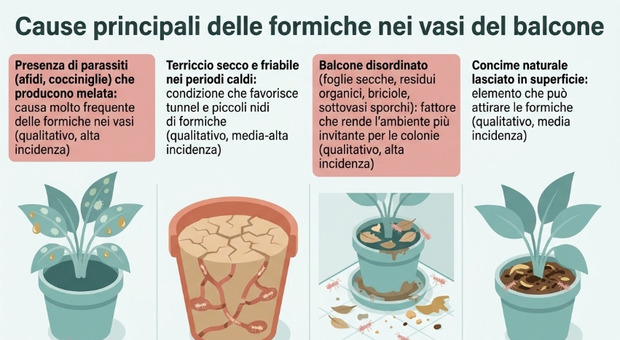 immagine Formiche nei vasi del balcone? Per risolvere il problema basta una semplice polvere marrone