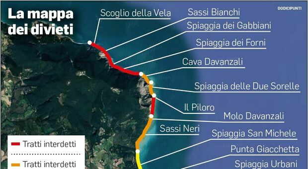 Sirolo, maxi-ordinanza con tutte le spiagge off limits: il provvedimento del sindaco