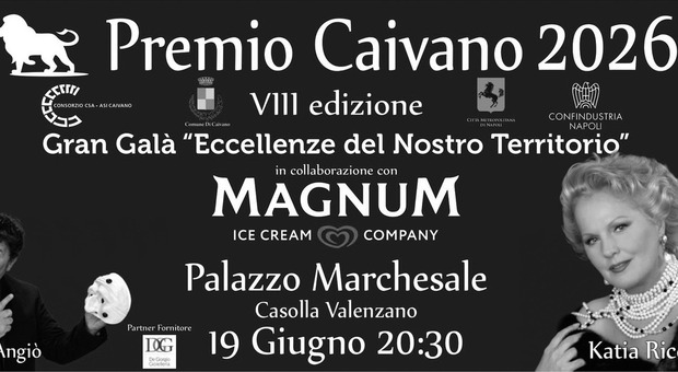 Edizione 2026 del Premio Caivano, Serata di gala il 19 giugno
