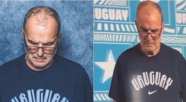 La foto del ct dell'Uruguay Bielsa ai Mondiali