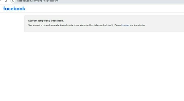 Facebook down, «Account non disponibile al momento»: ecco cosa sta succedendo