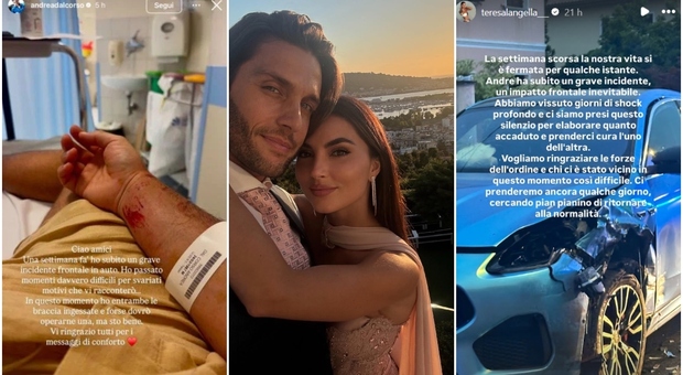 Andrea Dal Corso coinvolto in un grave incidente stradale: come sta l'ex volto di Uomini e Donne. La moglie Teresa Langella: «Giorni di shock profondo»