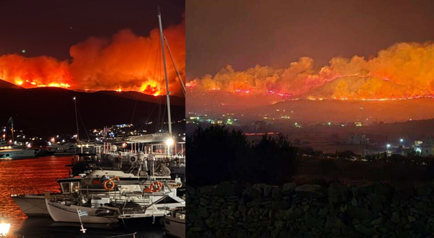 Incendio a Paros: evacuati nove centri abitati