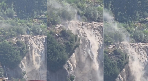  Pozzuoli, caduta di detriti e polvere di fumo dal costone: bagnanti preoccupati. «Iniziata la messa in sicurezza» 