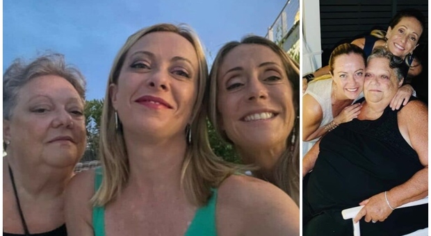 Anna Paratore con Giorgia e Arianna Meloni