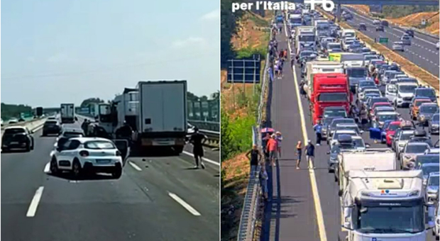  Incidente sull'Autostrada A1, chiuso il tratto tra Caianello e Capua: coinvolte cinque auto e un tir 
