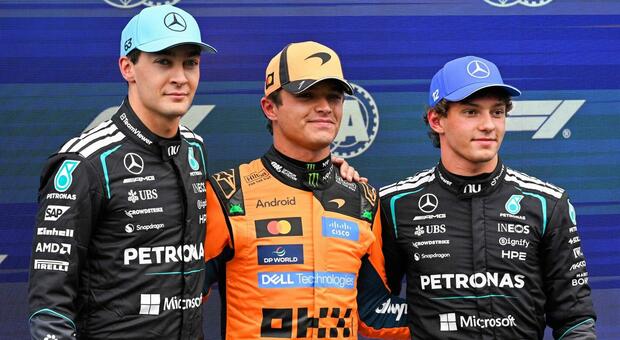 La pole del Gran Premio d'Olanda: Norris fra la coppia Mercedes