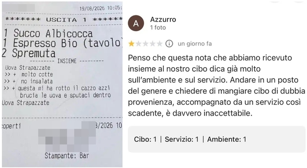 Insulti sullo scontrino, la cliente furiosa: «Sui social attacchi razzisti. C'è chi sputa davvero nei cibi». E il titolare ironizza in un video