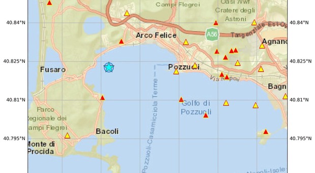 Terremoto Golfo di Pozzuoli: scossa di magnitudo 1.8 avvertita lungo la costa