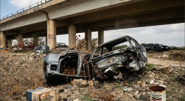 Castel Volturno, discariche di auto, eternit e veleni con capre al pascolo