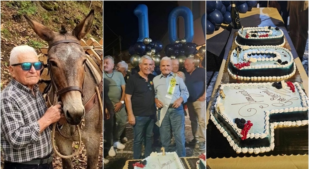 Giovanni Libernini compie 100 anni, Vallepietra in festa per il boscaiolo che portava sul dorso del mulo i preti al Santuario della Trinità