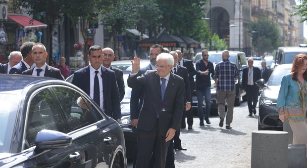  Napoli, il presidente Mattarella in visita al Complesso Monumentale dei Girolamini 