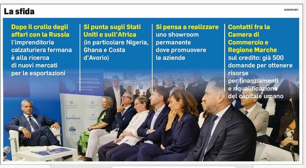 Calzatura, Usa e Africa i mercati sui cui puntare. La scarpa fermana cerca il rilancio dopo il crollo degli affari con la Russia