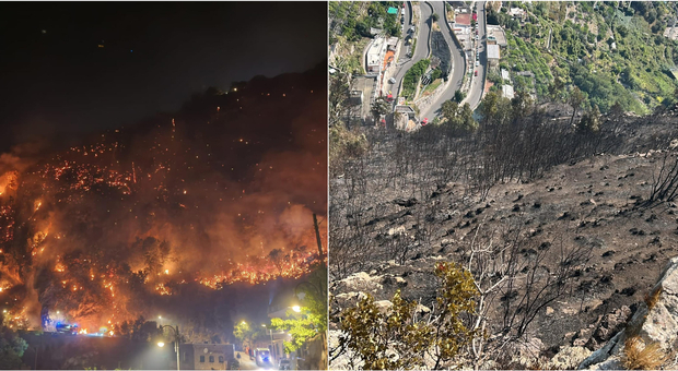 Incendi in Costiera Amalfitana, maxi roghi vicino alle case e persone evacuate. Sindaca di Positano: &laquo;Origine dolosa&raquo;