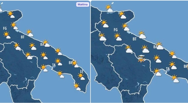Meteo Puglia weekend: fine del caldo e pioggia da venerd&igrave; 18 a domenica 20 settembre. Le previsioni