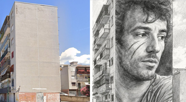  Napoli, l'omaggio di Jorit a Springsteen: nuovo murales a Ponticelli 