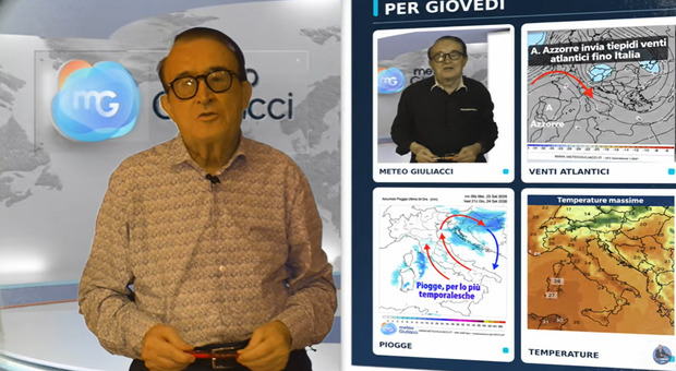 Meteo Giuliacci: &laquo;Arriva un fronte freddo dalla Scandinavia, l'Anticiclone delle Azzorre ha le ore contate&raquo;. Le previsioni fino a ottobre