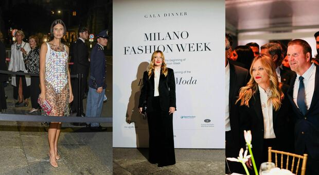 Giorgia Meloni, il look (rigorosamente italiano) alla cena della Milano Fashion Week: il tavolo con Anna Wintour, il men&ugrave; e gli invitati