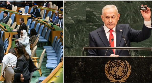 Netanyahu, lo scontro all&rsquo;Onu: &laquo;Chi lascia l&rsquo;aula &egrave; un codardo. Mamdani antisemita&raquo;