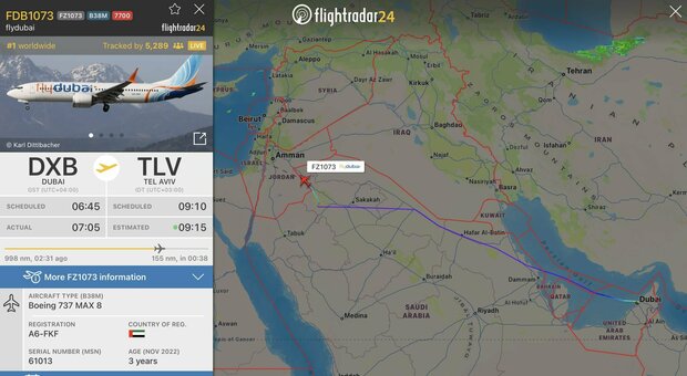 &laquo;Aereo da Dubai a Tel Aviv &egrave; stato dirottato&raquo;, decollano jet israeliani. Ma l'allarme &egrave; stato attivato dopo una lite tra piloti