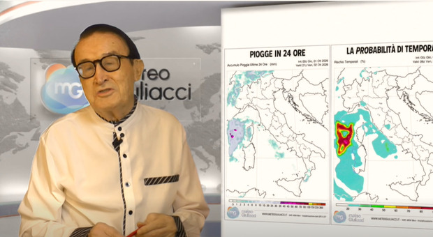 Meteo, Giuliacci: &laquo;Piogge e temporali sull'Italia, ecco la data della svolta e le previsioni per tutto il mese di ottobre&raquo;