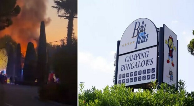 Incendio in campeggio all'alba: 24 feriti, paura per la presenza di bombole di gas