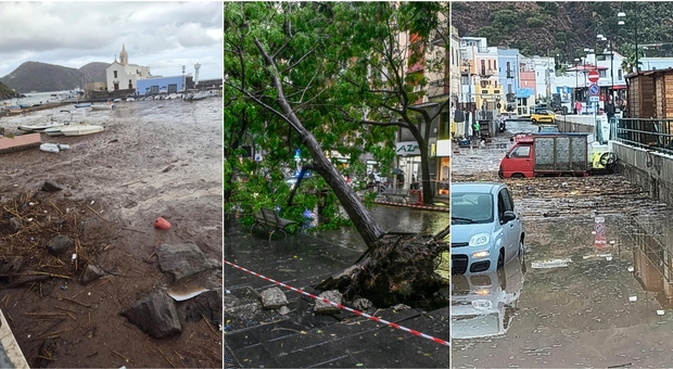 Maltempo, allerta meteo in 10 regioni. Temporale a Lipari, fango in strade e case allagate. Evacuati tre appartamenti a Mergellina per una frana