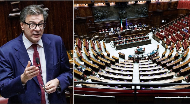 Giorgetti, Aula deserta per l'intervento: 6 deputati della maggioranza, il doppio del centrosinistra. &laquo;Nuvoloni all'orizzonte. Proseguiamo su consolidamento&raquo;