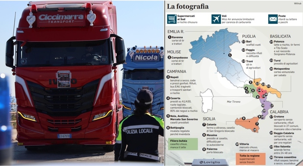  Protesta degli autotrasportatori, ecco la mappa dei disagi: carburante e merci fermi, problemi negli aeroporti 