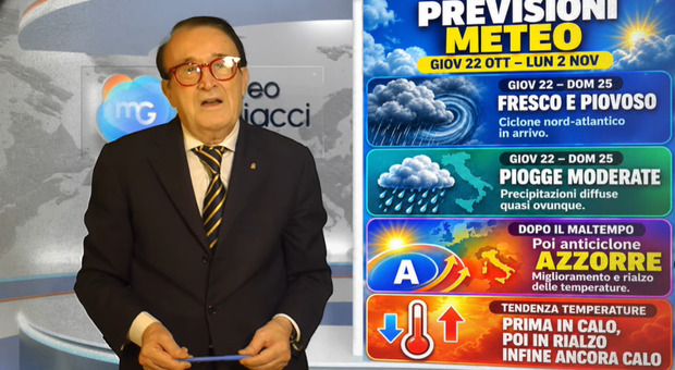 Meteo, Giuliacci: &laquo;Ciclone nord-atlantico e poi anticiclone delle Azzorre, ecco le previsioni e il maltempo fino a inizio novembre&raquo;