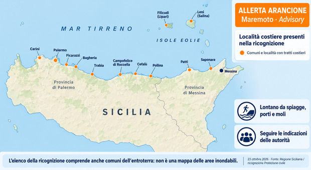  Terremoto Eolie, quali i comuni a rischio tsunami? Da Bagheria a Patti l'elenco 