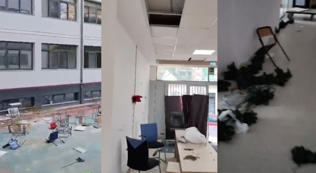  «Distruzione dei beni comuni», la denuncia dopo le devastazioni durante l'occupazione all'istituto ?Enrico De Nicola? 