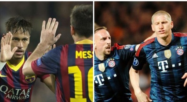 Neymar e Messi, Ribery e Schweinsteiger