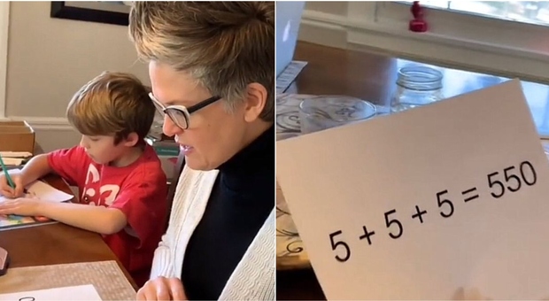 Indovinello di matematica impossibile per la madre: il figlio lo risolve in pochi secondi (e il video diventa virale)